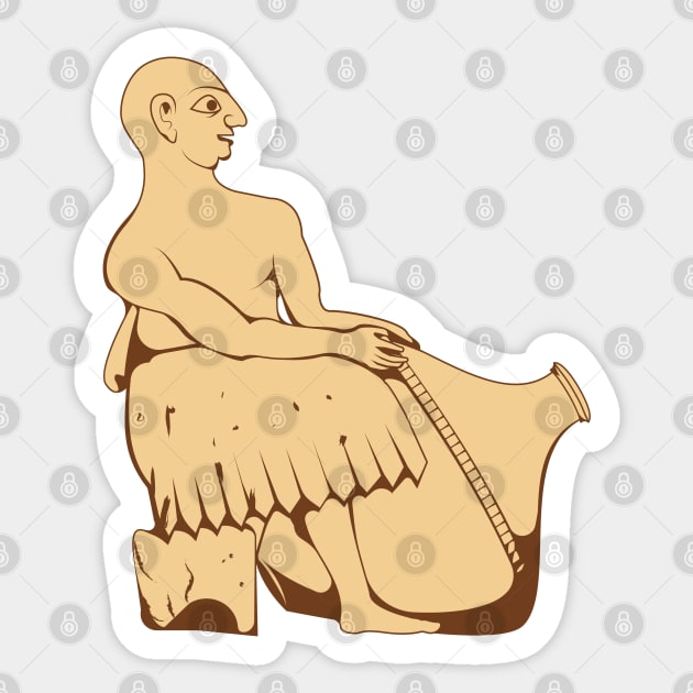 Sumerian milk man Sticker by Dingir ENKI